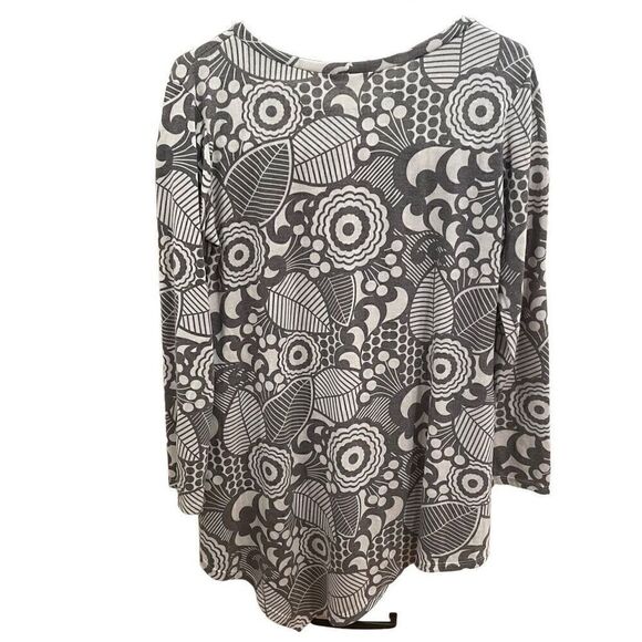 Before + Again Tunic Womens XL Sundance Midweight Butterknit Whimsy Gray Retro - Picture 2 of 5